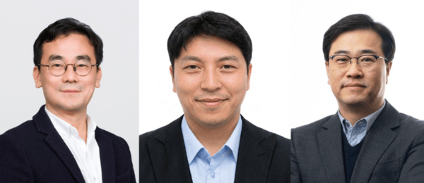 (왼쪽부터) 김기준, 이종훈, 정현 삼성SDI 부사장. / 사진 = 삼성SDI